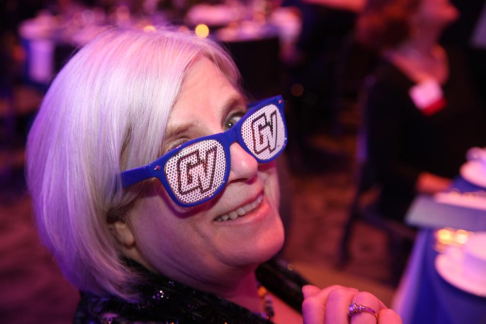 Guest wearing Grand Valley Glasses at Enrichment 2018
